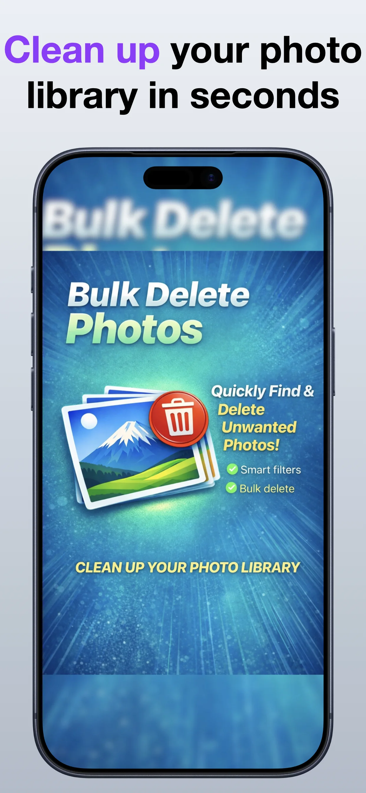 Bulk Delete Photos screenshot: Clean your library with confidence