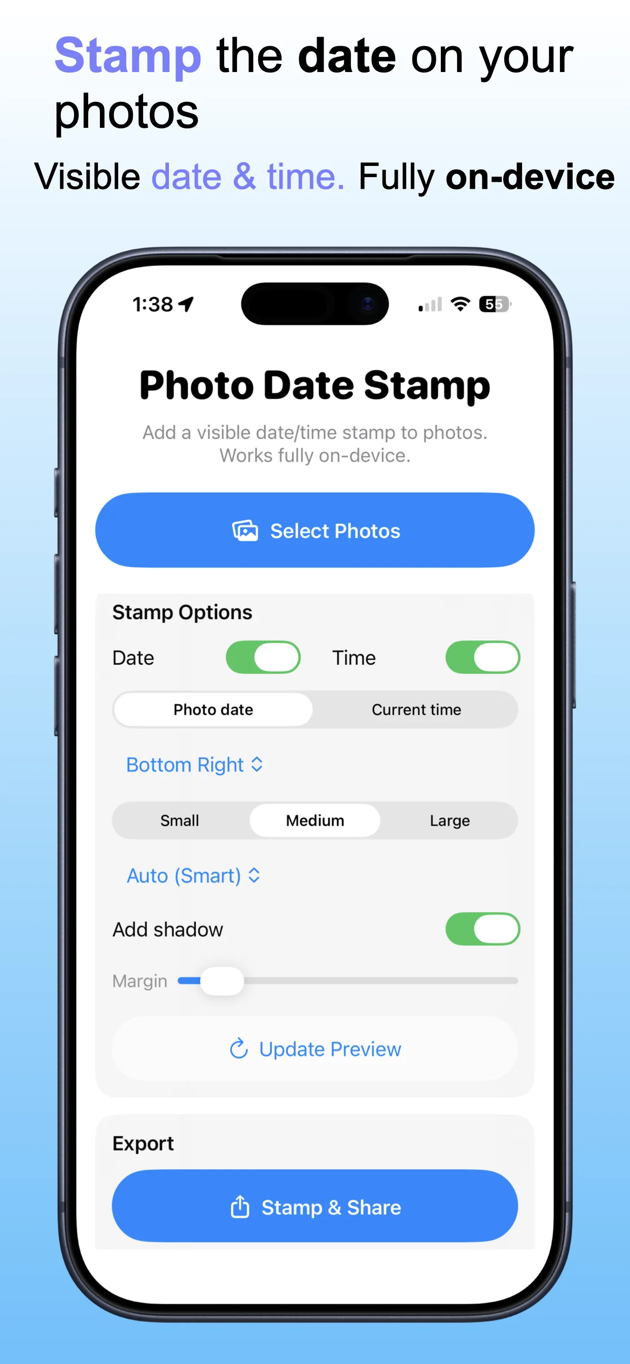 Date Stamp Photos screenshot preview