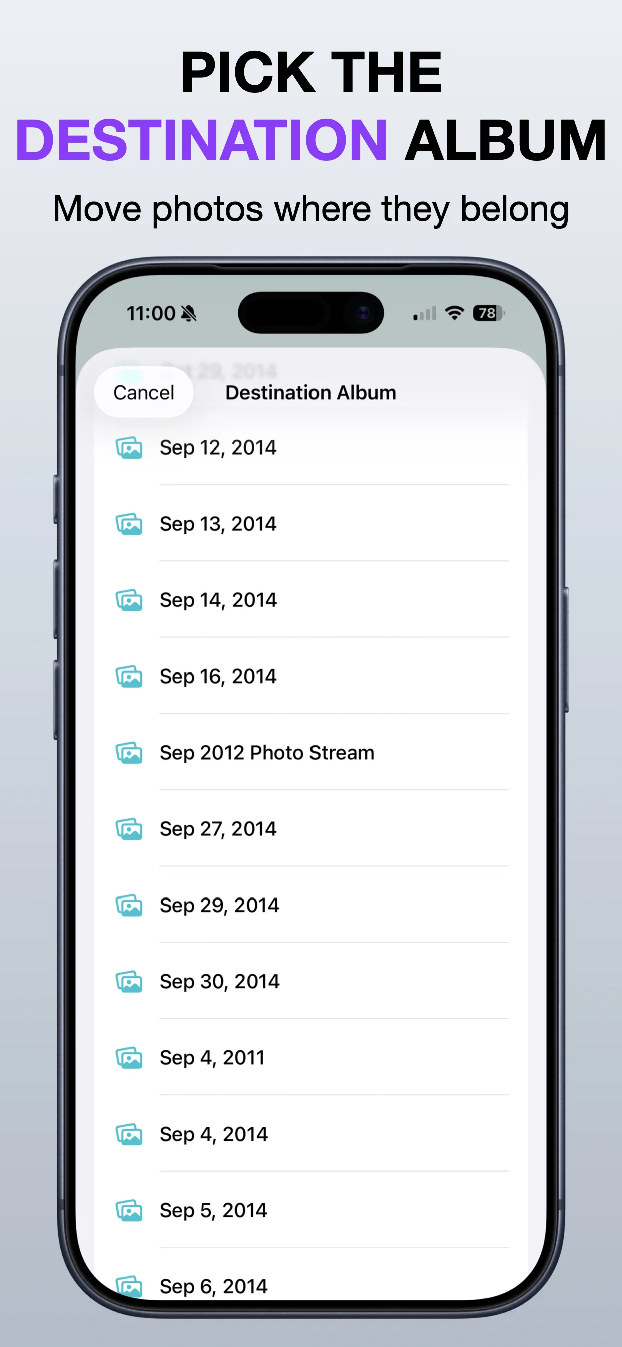 Move Photos Between Albums screenshot: Finish the move